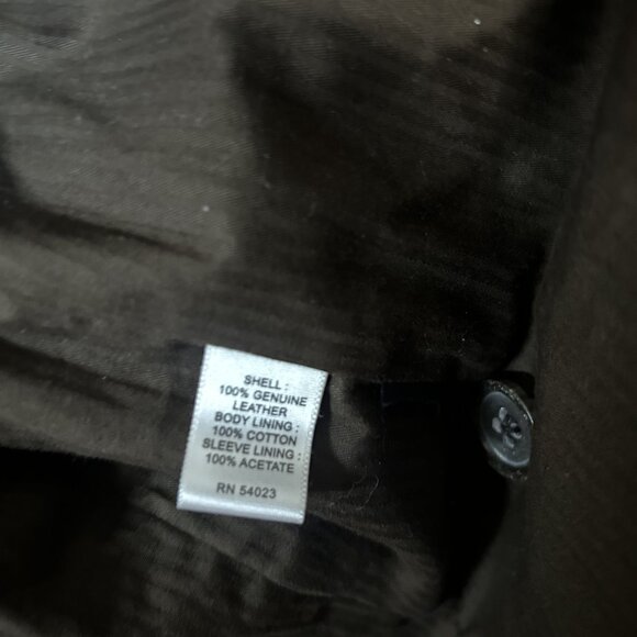 Banana Republic Men’s Brown Genuine Leather Coat Jacket Size Large - Picture 3 of 11